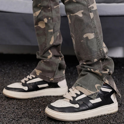 mens hip hop streetwear denim pants fashion camouflage pants 2023 harajuku cotton zipper joggers slim fit jeans trousers pants casual joggers