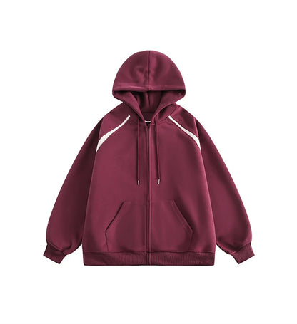 Autumn Oversized Zipper Hoodies For Men New Casual Hooded Cardigan Jackets Streetwear Patchwork Fleece Y2K Hoody Sweatshirts Street King Limited