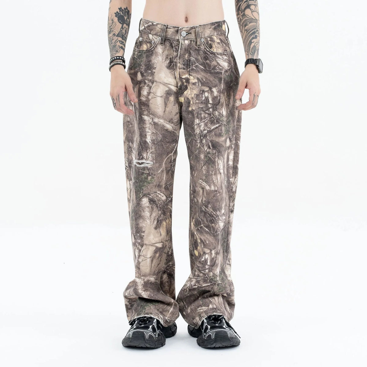 2024AW dry wood camo jeans Street King Limited