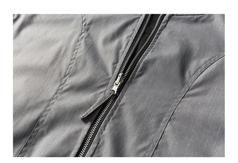 double side wearable men spring autumn streetwear fashion loose casual cargo bomber jacket boyfriend cleanfit coat outerwear unique cargo style 929