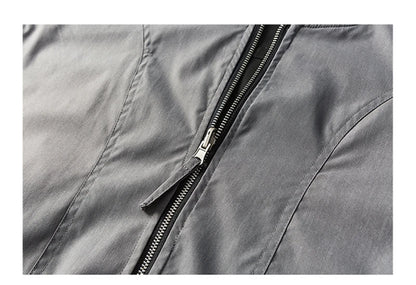 double side wearable men spring autumn streetwear fashion loose casual cargo bomber jacket boyfriend cleanfit coat outerwear unique cargo style 929