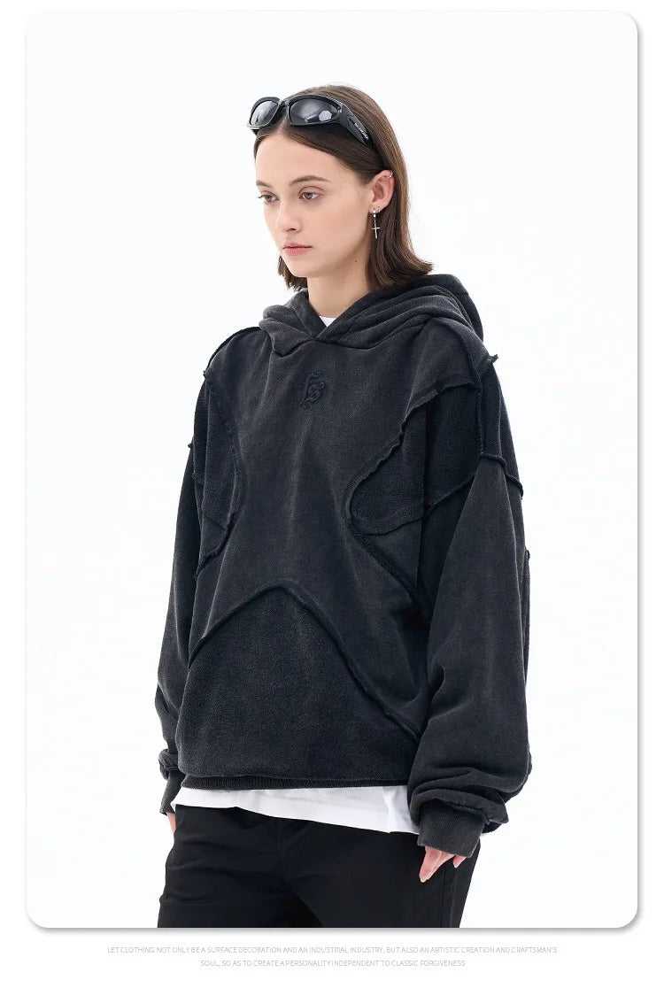 Reverse design process solid color hoodie Street King Limited