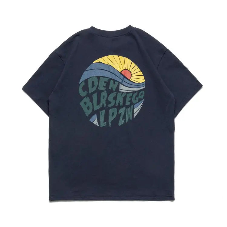 American trendy brand printed T-shirt for men summer new pure cotton couple T-shirt short-sleeved women's loose casual y2k tops Street King Limited
