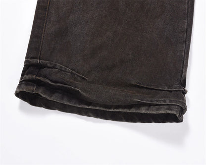 vintage baggy jeans men tie dyed distressed loose straight denim pants luxury designer jeans male streetwear hip hop trousers unique jeans style 287