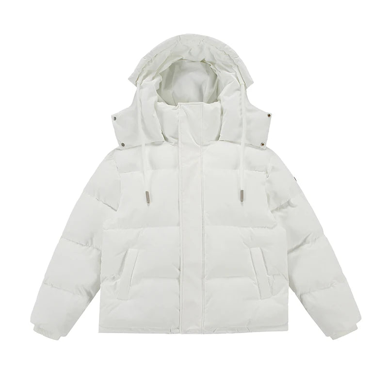 men women winter fashion loose casual cotton padded hooded parkas jacket campus boy gril thicken warm snow coat outerwear unique default style 1109