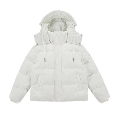 men women winter fashion loose casual cotton padded hooded parkas jacket campus boy gril thicken warm snow coat outerwear unique default style 1109