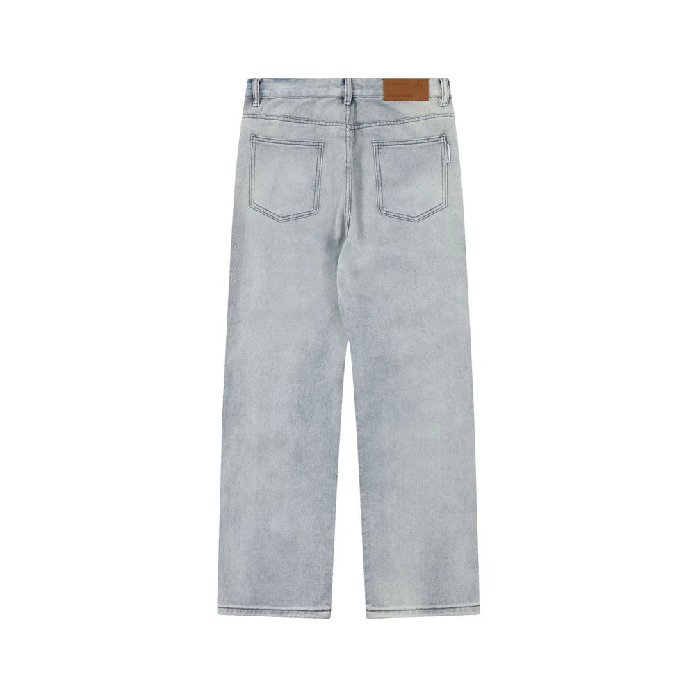 2024 multi pocket jeans vintage mens harajuku cargo denim pants retro hip hop straight loose jean pants unique cargo style 1011