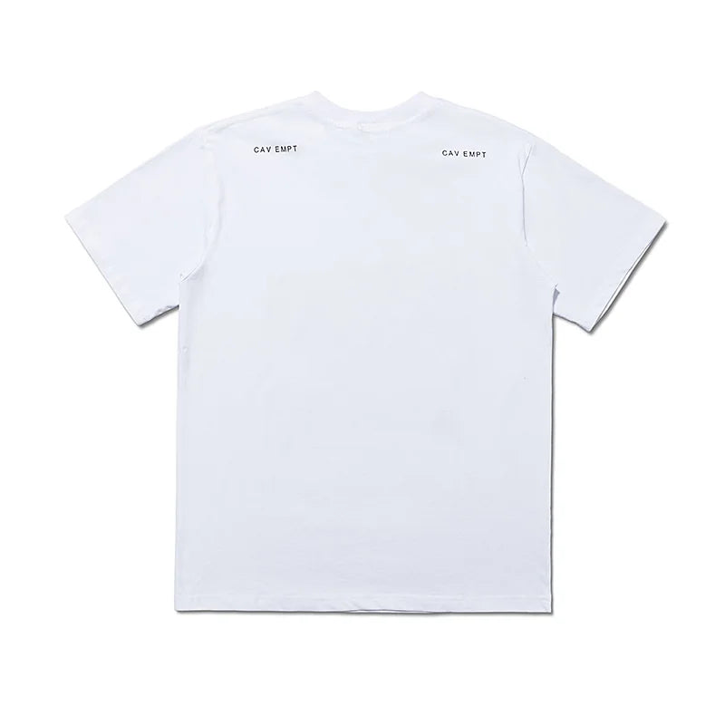 C.E T-shirts Men Woman Good Quality Cotton Casual Loose Vintage Abstract Face Printing Summer O-Neck CAVEMPT Top Tee Street King Limited