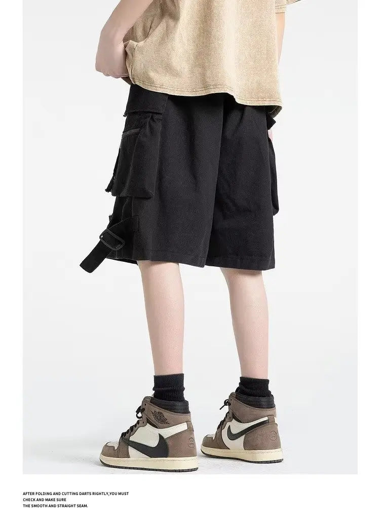 Mens Cotton Cargo Shorts Men Multi Pocket Solid Tactical Cargo Shrots Men's Outdoor Breathable Military Shorts Male 2024 Summer Street King Limited