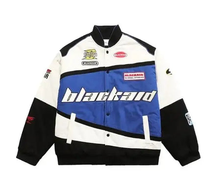 american retro high street embroidered jacket splicing print black eight baseball jacket 2024street wear baseball uniform jacket urban fashion pants