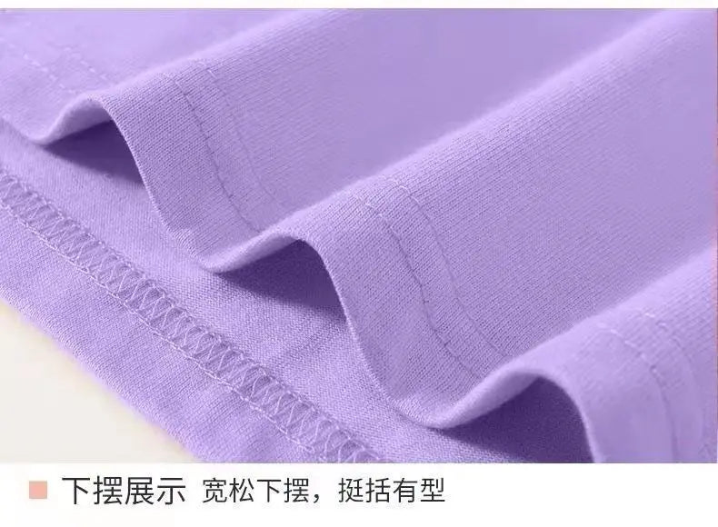 Pure cotton short-sleeved large size versatile T-shirt women's loose new student top trendy women clothing y2k tops emo clothes Street King Limited