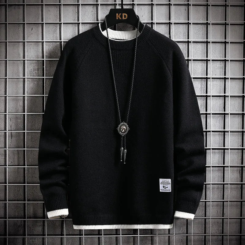 Brand Clothing Men Winter High Quality Knitted Sweaters/Male Slim Fit Solid Color Round Neck Pullover Man Casual Sweaters 3XL Street King Limited