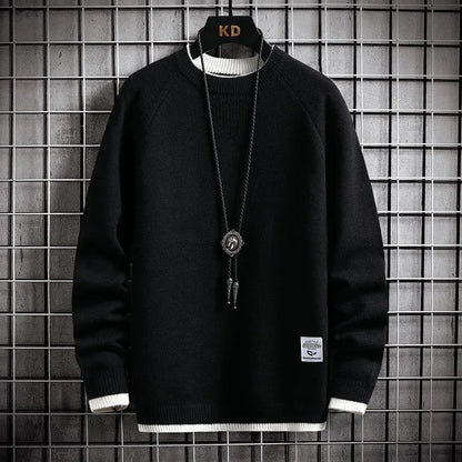 Brand Clothing Men Winter High Quality Knitted Sweaters/Male Slim Fit Solid Color Round Neck Pullover Man Casual Sweaters 3XL Street King Limited