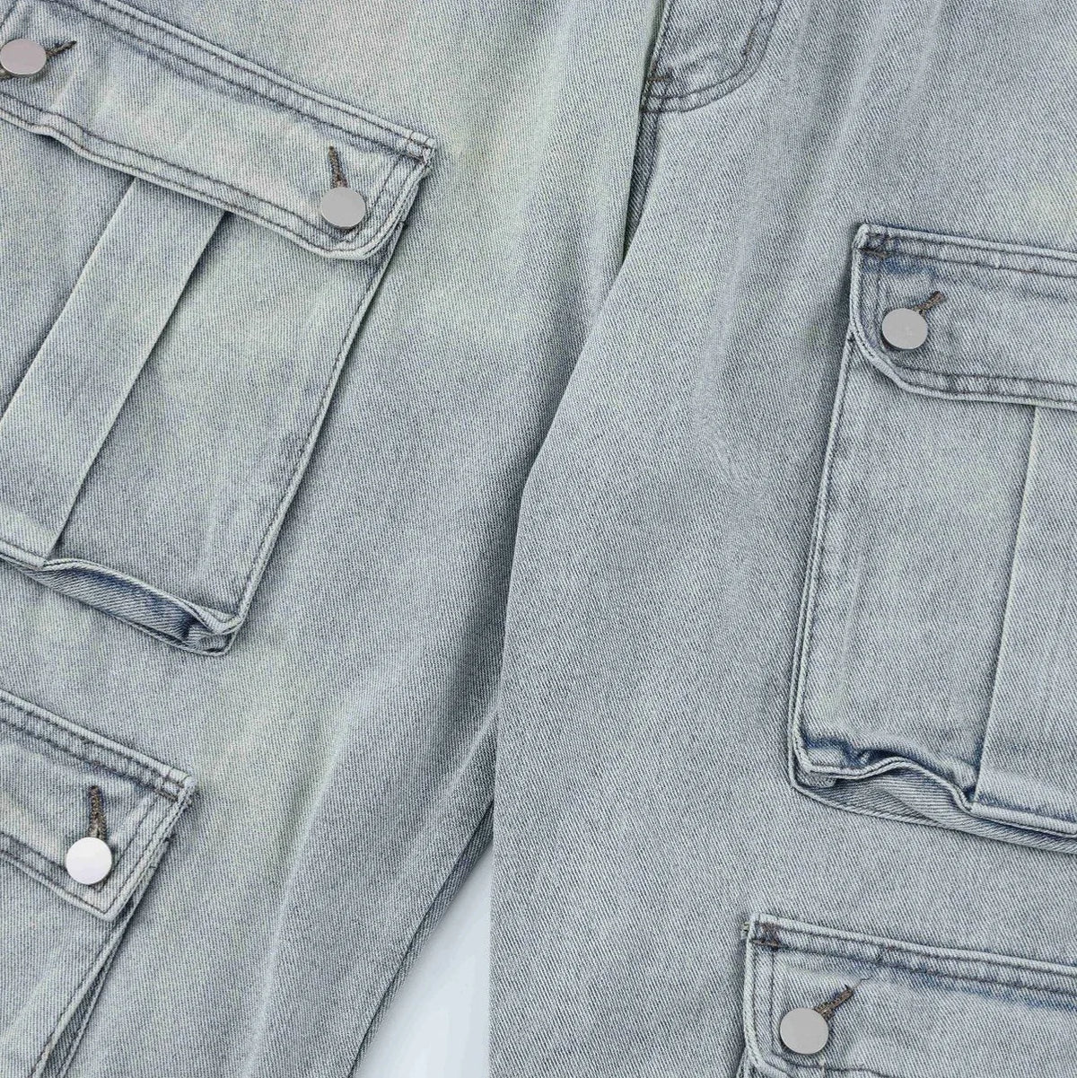 2024 multi pocket jeans vintage mens harajuku cargo denim pants retro hip hop straight loose jean pants combat utility trousers