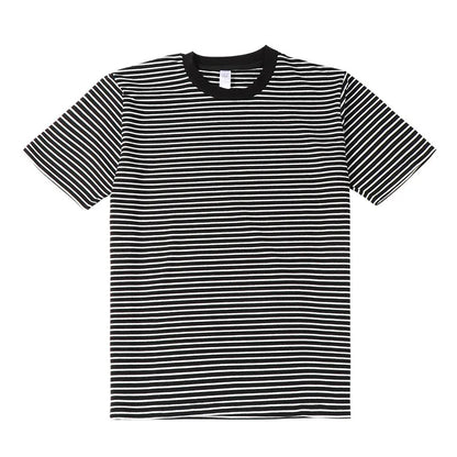 Japanese Vintage Nostalgic Striped T-Shirts For Men And Women Short-Sleeved Cotton Men's Loose Half-Sleeved Sea Soul Shirt Street King Limited