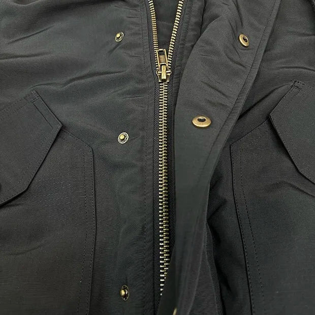 2024AW new cotton dress solid color hooded multi-pocket jacket Street King Limited