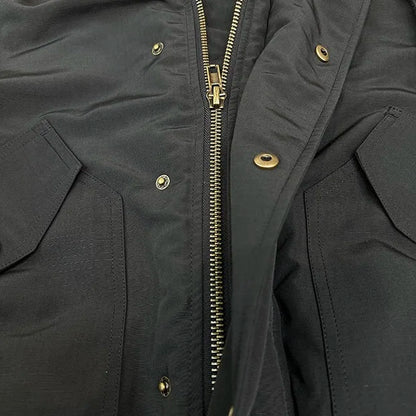 2024AW new cotton dress solid color hooded multi-pocket jacket Street King Limited
