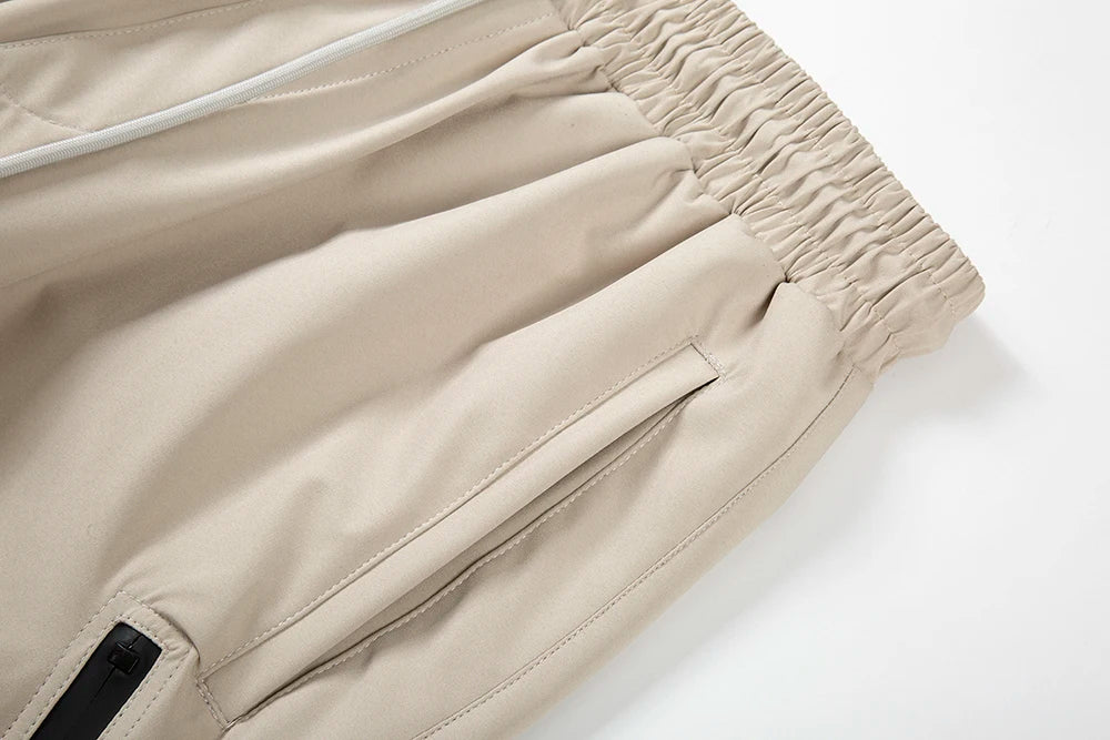 y2k pantalones hombre front two long zipper drawstring trousers unisex vibe style solid baggy cargo pants oversized overalls unique cargo style 627