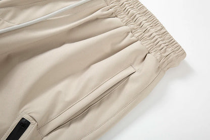 y2k pantalones hombre front two long zipper drawstring trousers unisex vibe style solid baggy cargo pants oversized overalls unique cargo style 627