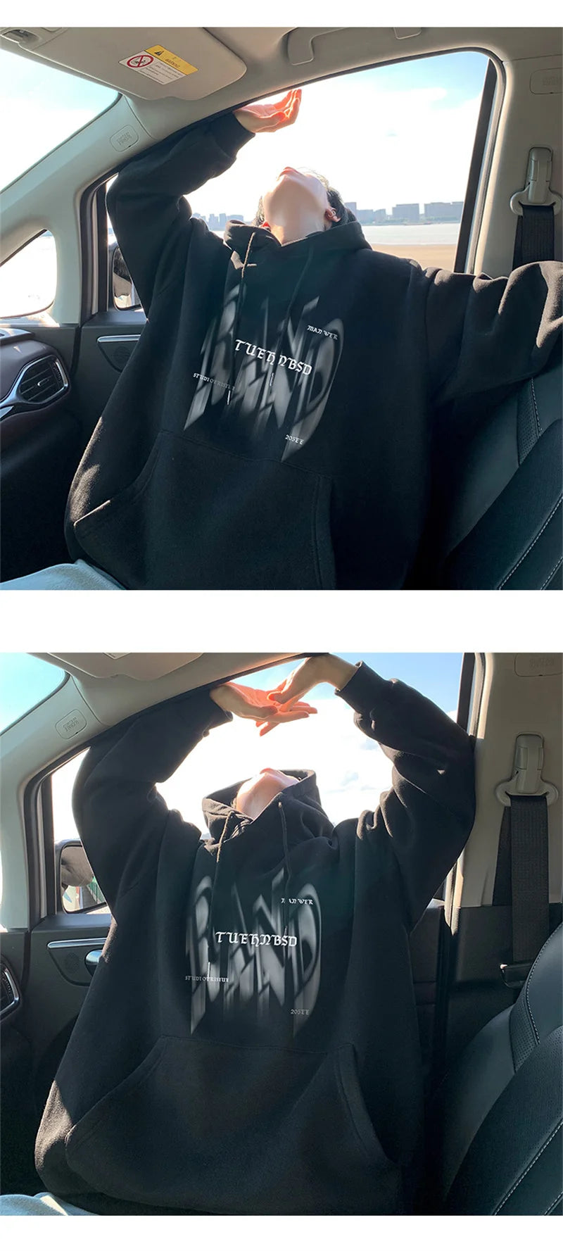 New Gothic Letter Printed Hoodies For Men Autumn Hip Hop Oversized Hooded Sweatshirt Y2K Streetwear Graphic Hoodie Tracksuit Street King Limited