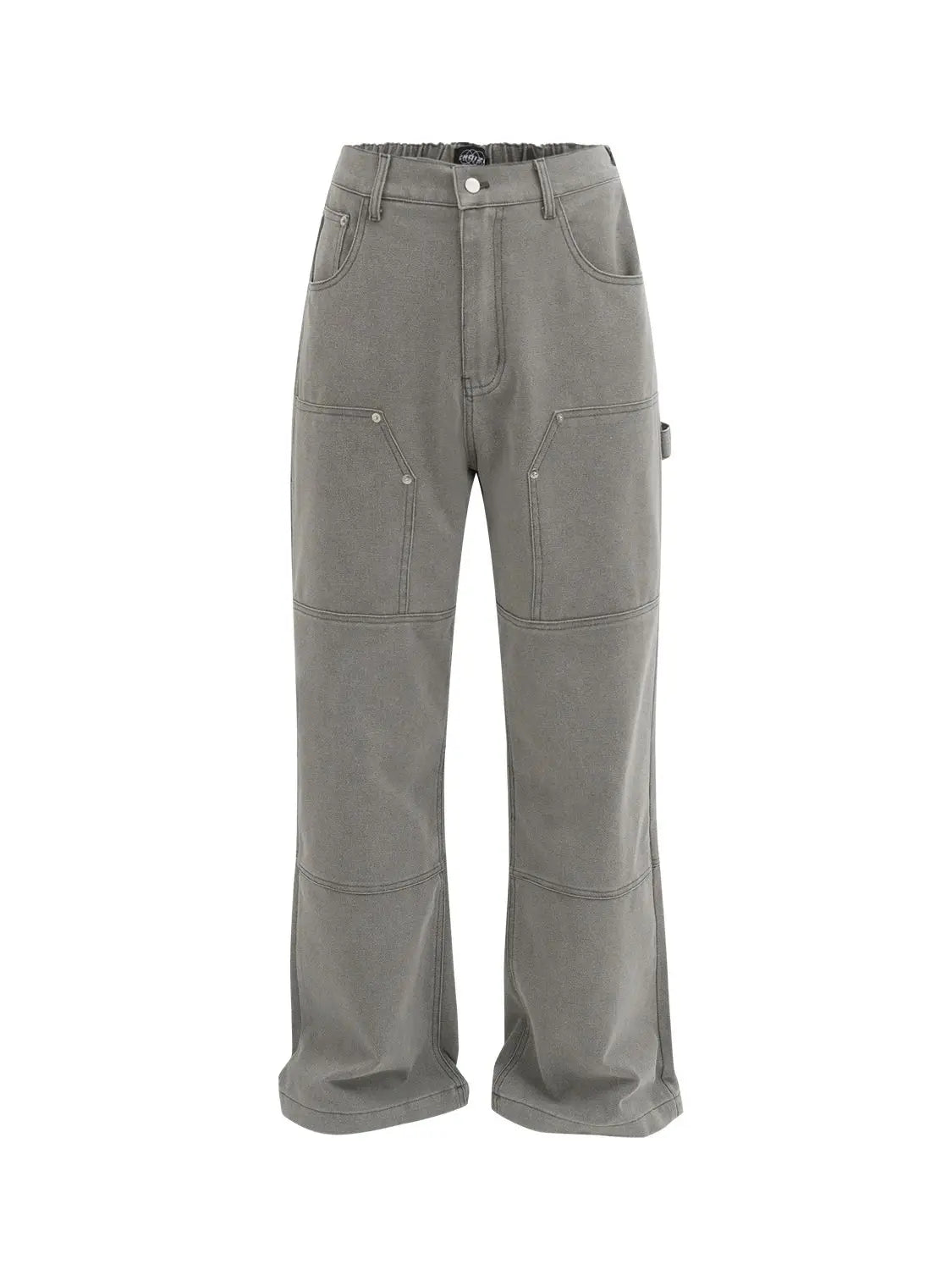 solid color straight casual ropa hombre mens jeans streetwear pocket baggy cargo pants loose casual denim trousers oversized unique cargo style 2916