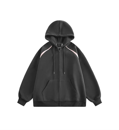 Autumn Oversized Zipper Hoodies For Men New Casual Hooded Cardigan Jackets Streetwear Patchwork Fleece Y2K Hoody Sweatshirts Street King Limited