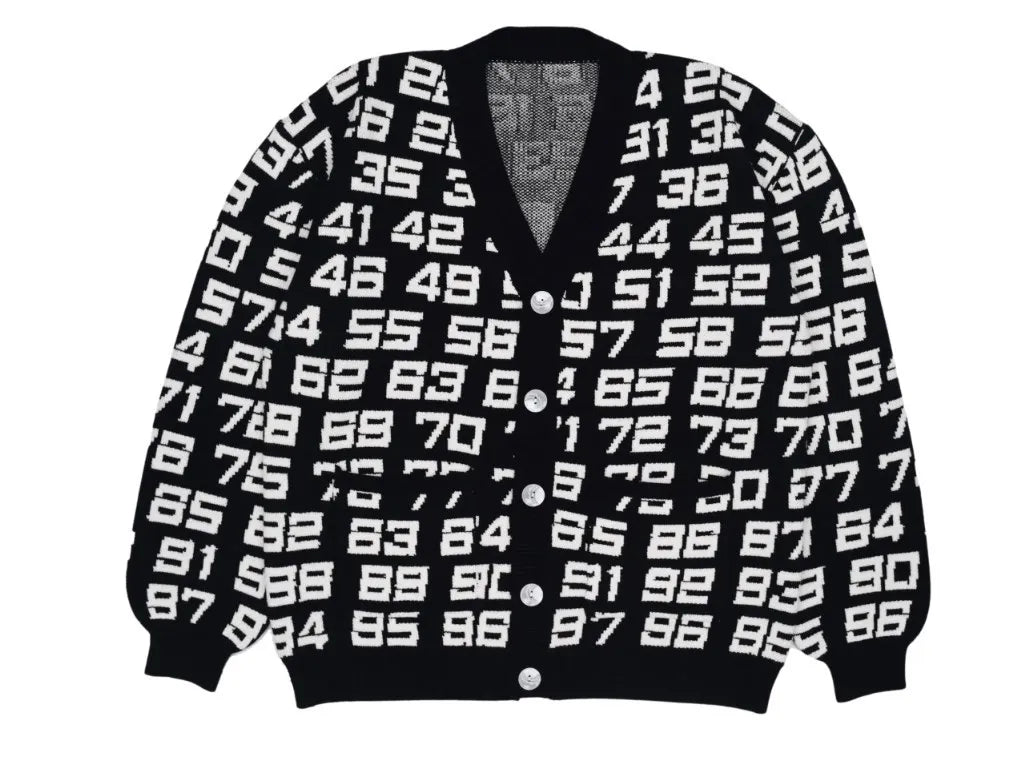 Jacquard pattern retro high street top warm Y2k women's sweater pullover knitted cardigan button super street top Street King Limited