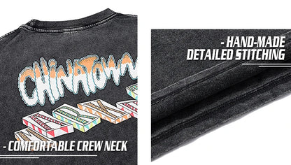 Rainbowtouches 2022 New Brand Men's T-Shirt Unisex High Street Vintage Graffiti Loose Casual Dark Shirts Street Fashion Hip Hop Street King Limited