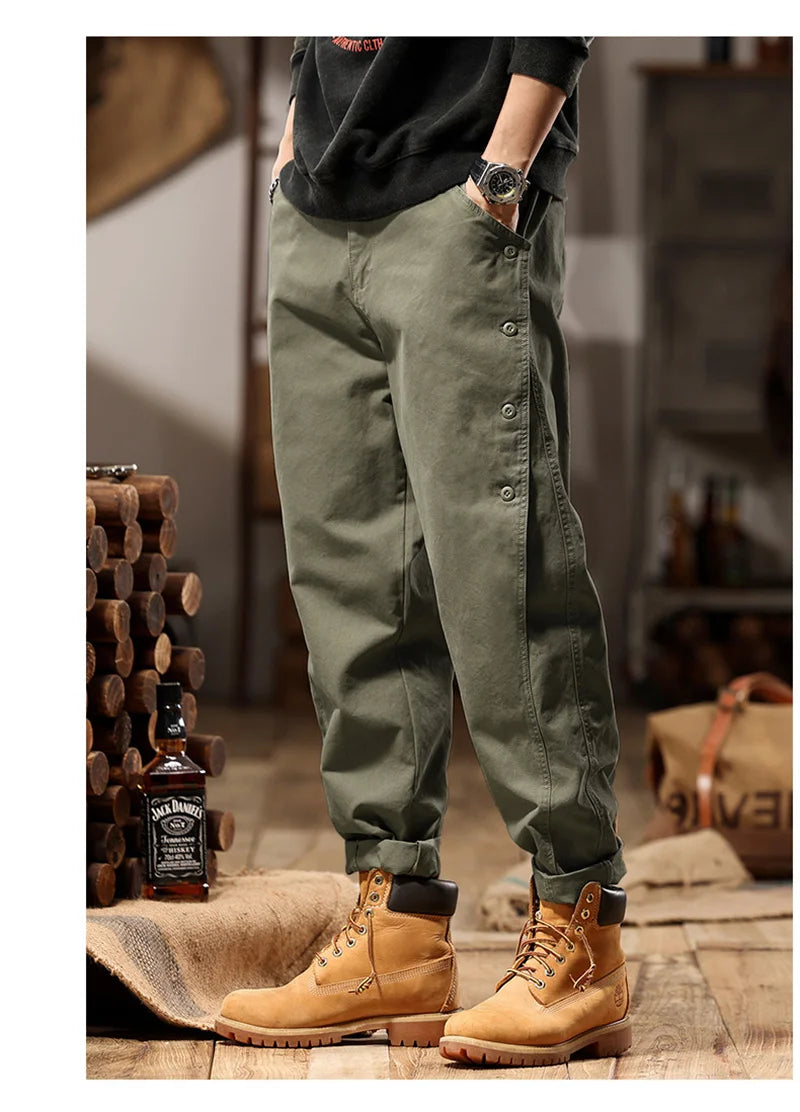 new breasted cargo tracksuit pants for men autumn y2k vintage harem tactical sweatpants casual outdoor baggy joggers trousers unique joggers style 55