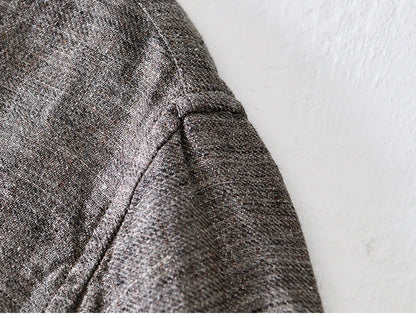 Vintage Linen Shirt Men Spring Autumn New Khaki Lapel Loose Long Sleeve Shirt Retro Casual Solid Breathable Cardigan Top Tees Street King Limited