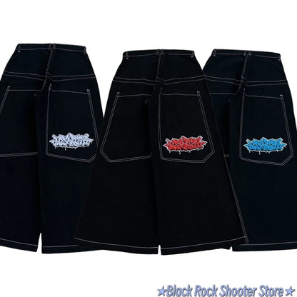 hip hop letter embroidery baggy jeans harajuku y2k streetwear wexwear jeans gothic pants womens high waist wide leg trousers unique jeans style 2015