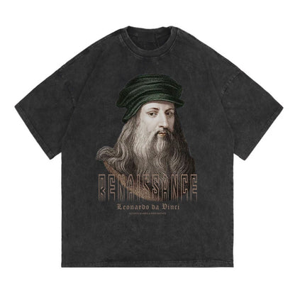 Rainbowtouches Washed Men's Oversized T Shirt Vintage Unisex Print Design Shirt High Street Graphic Fashion Loose Mens T Shirts Street King Limited