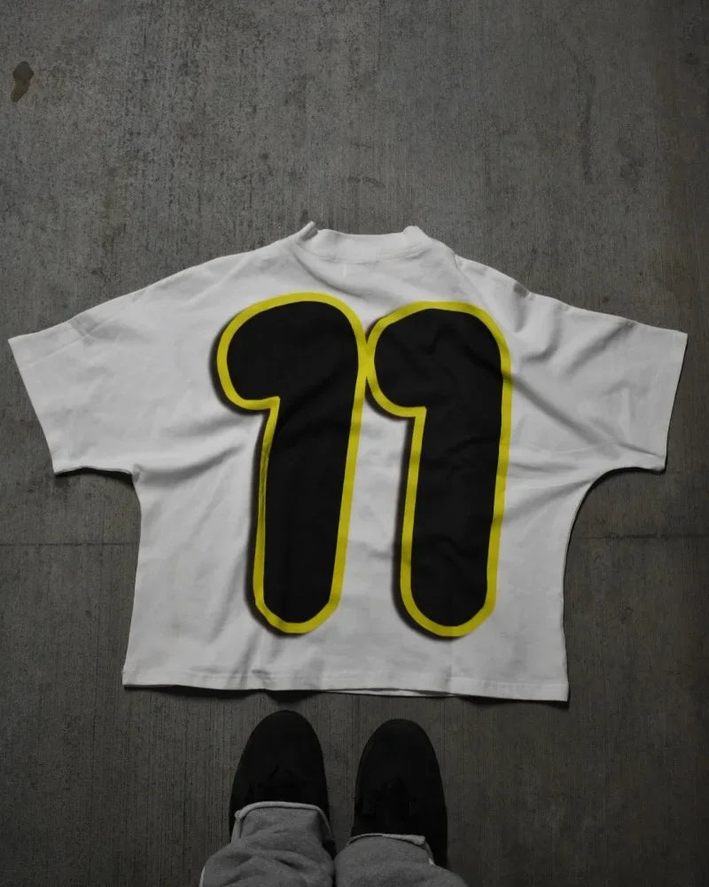 y2k Fashion Gothic Letter Pattern Printed Oversized T-Shirt Men's Retro Street Hip-Hop Harajuku Versatile Short Sleeve Top Street King Limited