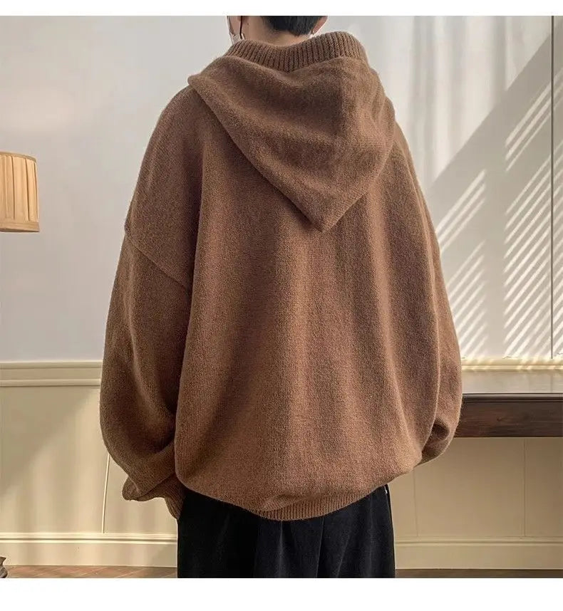 American style trend personalized trend lazy style for men and women hooded sweater loose and casual knit top for couples y2k Street King Limited