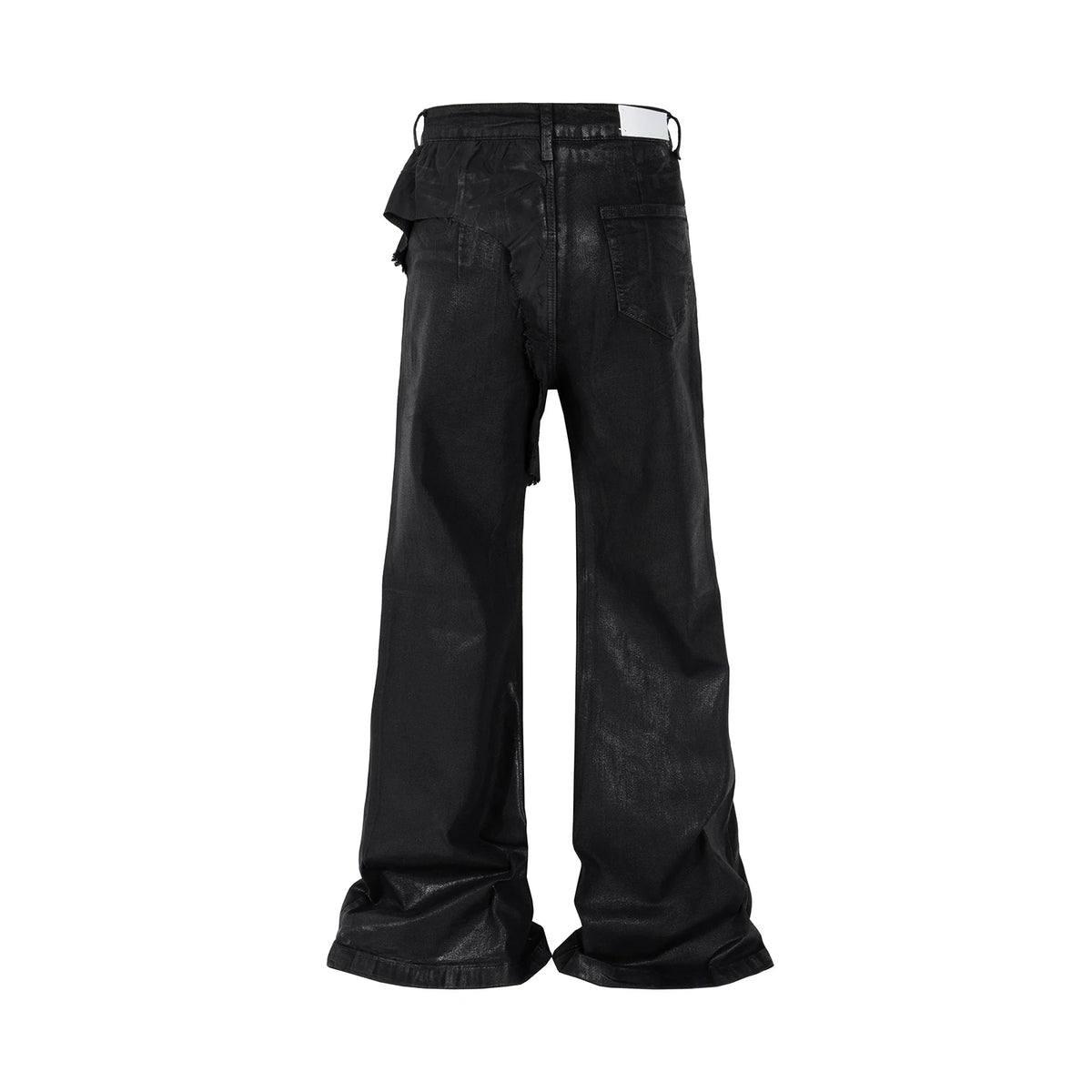 y2k streetwear wax leather strecth jeans for men and women ropa hombre baggy flare pants oversized straight denim trousers 1 unique jeans style 326