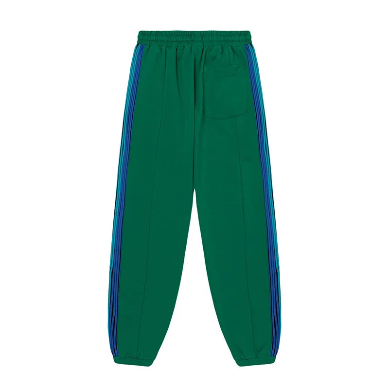 New High 2022 Men Embroidered Bear Green Comfortable Sports Hip hop street Embroidered Lotus Casual Pants Sweatpants Parkour #12 Street King Limited