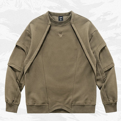 2025 New Patchwork Crewneck Sweatshirt Men's Embroidered Design Long Sleeve Sudaderas Para Hombres High Street Y2K Tracksuit Street King Limited