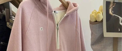 Designed embroidered squirrel hooded sweatshirt for women in spring and autumn loose and versatile American style lazy jacket Street King Limited
