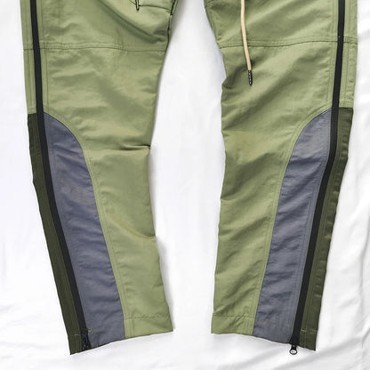 Hip Hop Side Zipper Color Block Vibe Style Casual Track Pants Mens Harajuku Drawstring Loose Oversize Trousers Streetwear Street King Limited