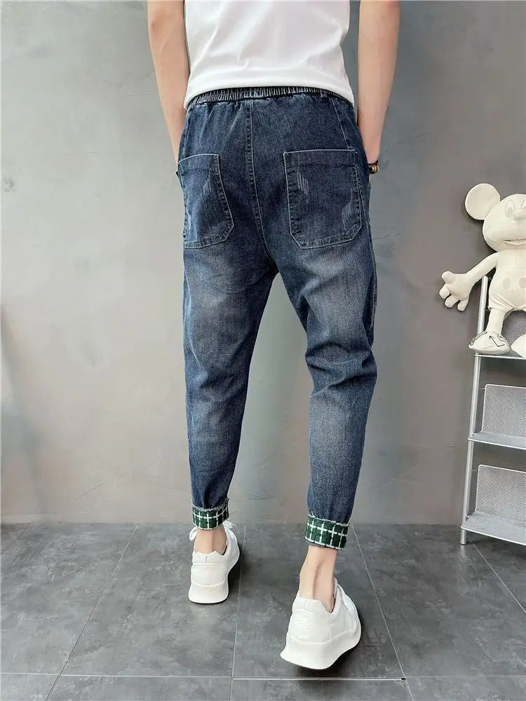 Korean Fashion Harem Jeans Men High Quality Loose All-match Male Jean Trousers 2024 Spring Autumn Trend Straight Leg Denim Pants Street King Limited
