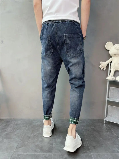 Korean Fashion Harem Jeans Men High Quality Loose All-match Male Jean Trousers 2024 Spring Autumn Trend Straight Leg Denim Pants Street King Limited