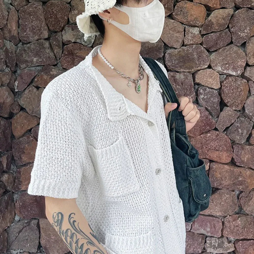 Mens Casual Soft Knitwear Genderless Fashion Personalized Versatile Comfortable Knitted Tops Unisex 2024 Spring Autumn New Street King Limited