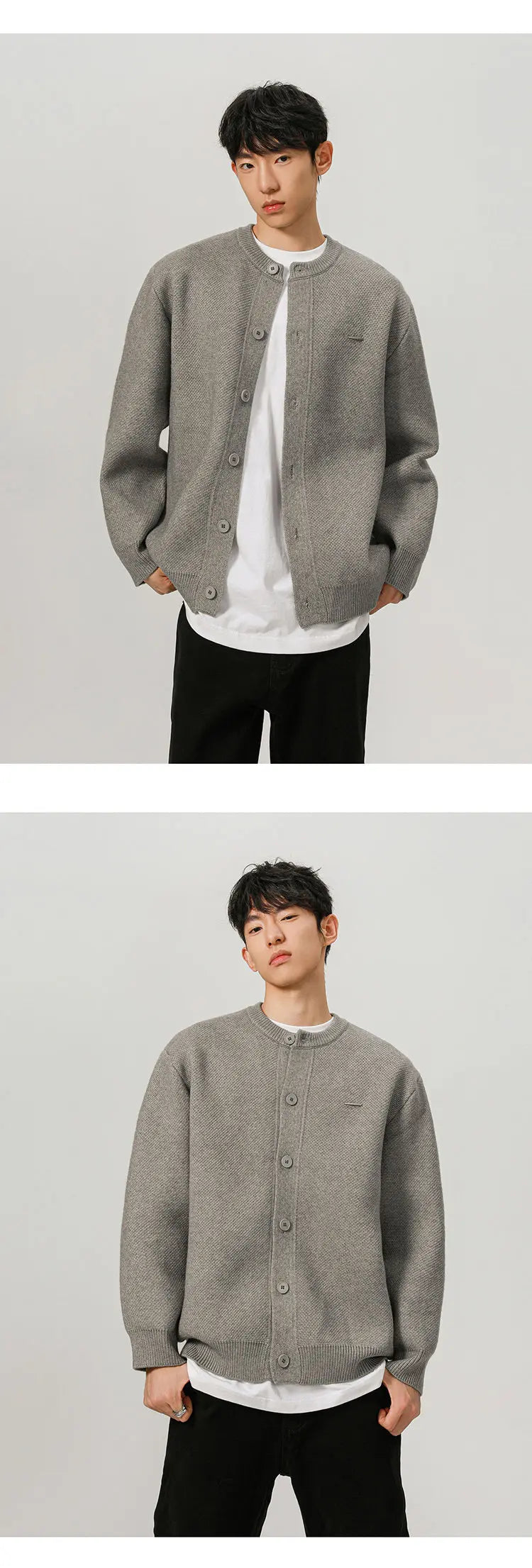900G High Quality Thicken Baseball Cardigan Sweater Men Fashion Loose Causal Knitted Sweater Coat Cityboy Jumper Jacket Street King Limited