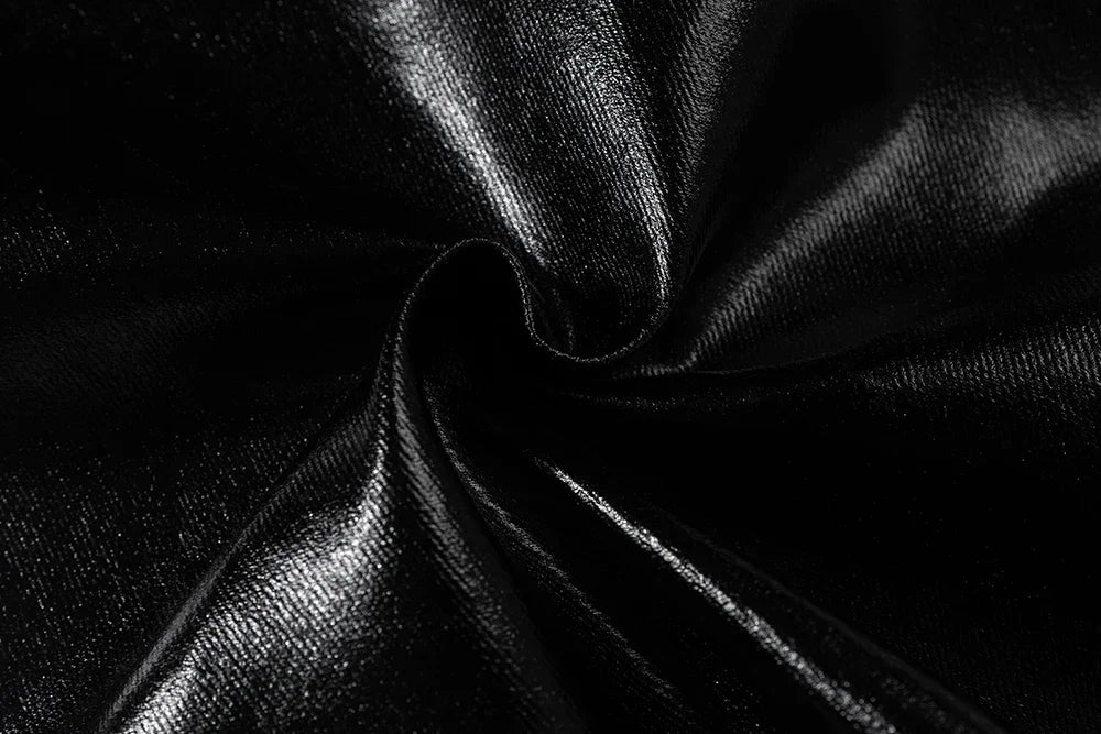high street wide leg glossy pu leather pants sashes boot cut men and wome straight baggy casual jeans oversized flared trousers unique jeans style 3645