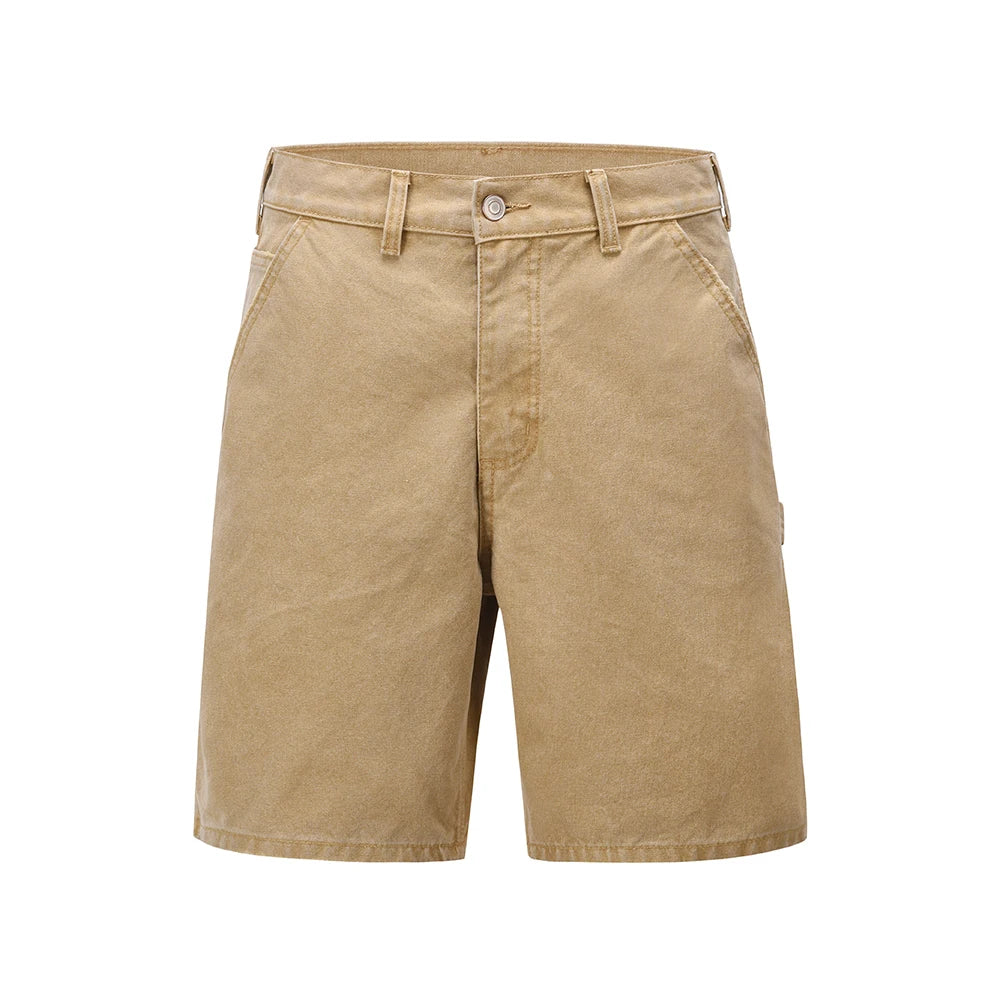 y2k sashes pockets solid color cleanfit cargo shorts mens summer wide leg streetwear baggy knee length pants oversized unique cargo style 230