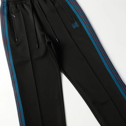 sea blue casual pants men woman loose comfortable side edge weaving stripe embroidery drawstring joggers sweatpants unique joggers style 5086