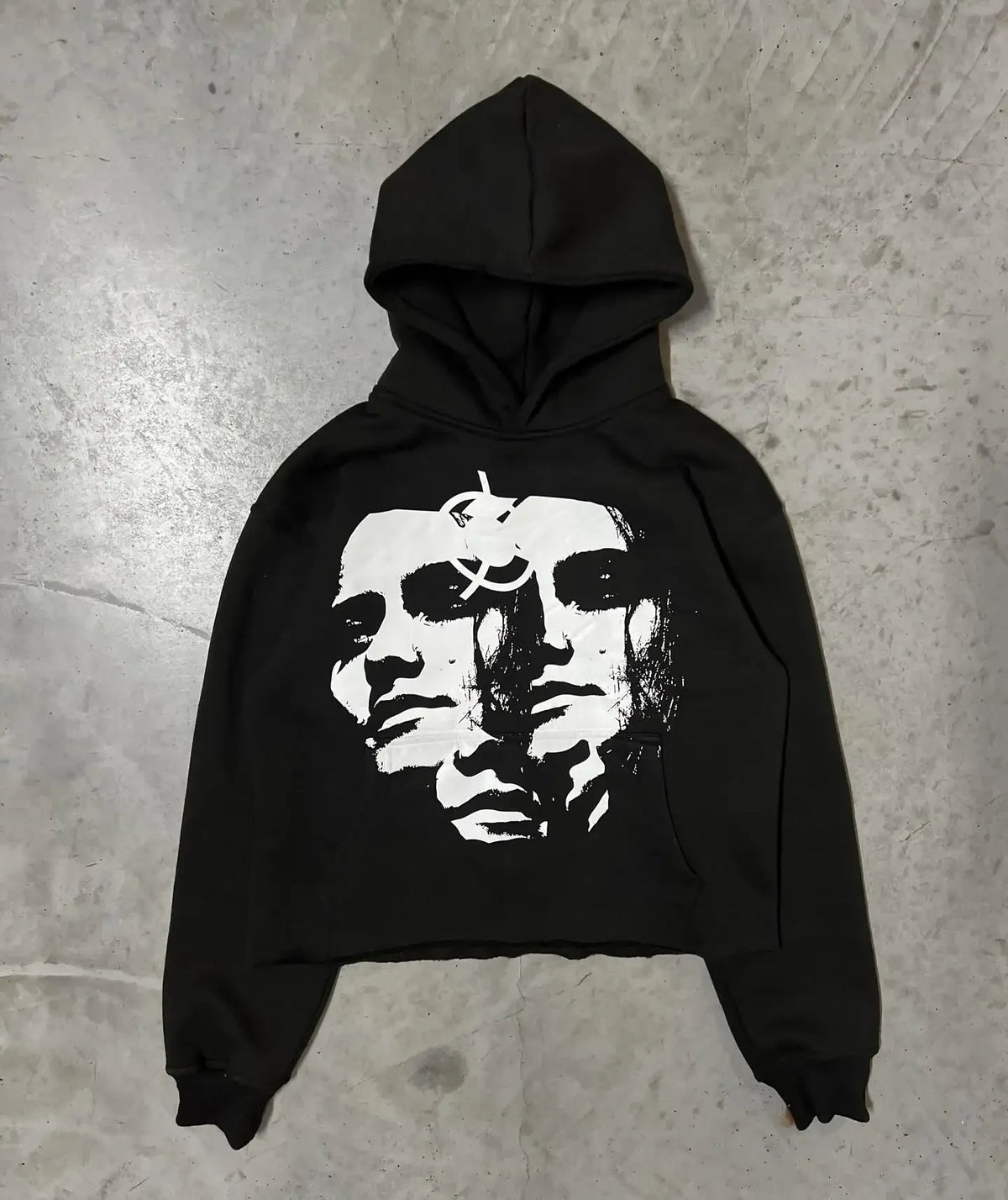 American Trendy Gothic Portrait Letter Print Oversized Hoodie Men's Y2K Streetwear Harajuku Loose Versatile Long Sleeve Pullover Street King Limited