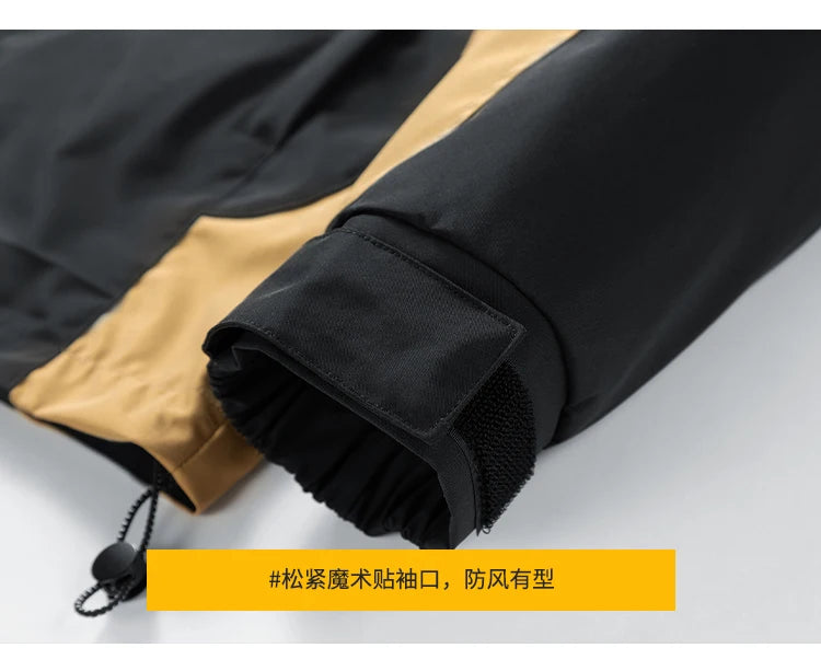 men loose fashion patchwork jacket zip up coats 2024 spring autumn outerwear multi coloured couple windbreaker outdoor coat unique default style 5466