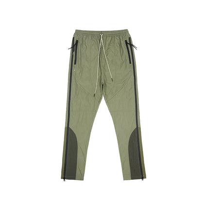 Hip Hop Side Zipper Color Block Vibe Style Casual Track Pants Mens Harajuku Drawstring Loose Oversize Trousers Streetwear Street King Limited