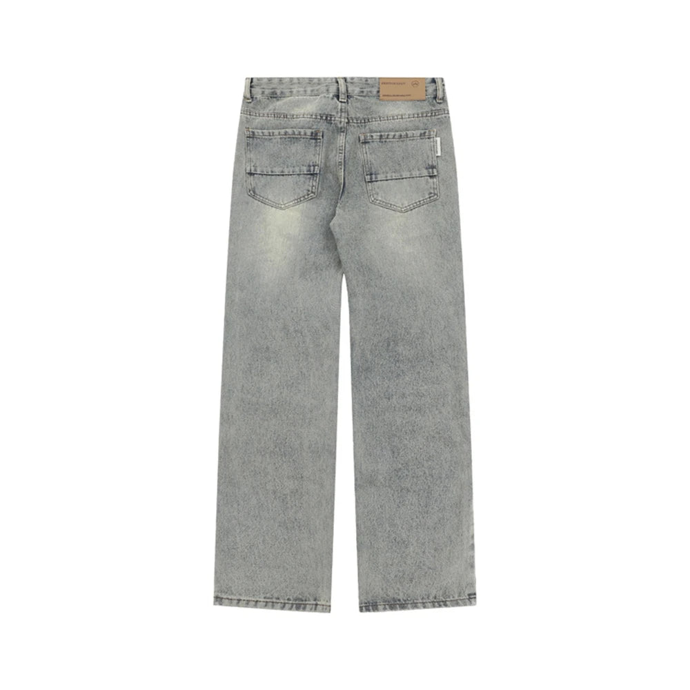 2024 ripped jeans high street straight trousers destroyed hole baggy denim pants vintage retro hip hop 1 unique jeans style 4498